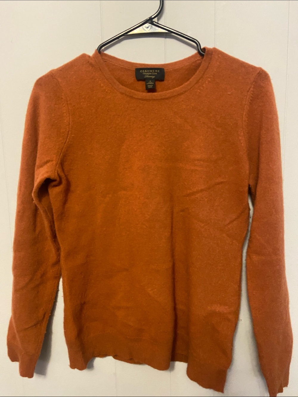 Charter Club Cashmere Crewneck Sweater - Rust